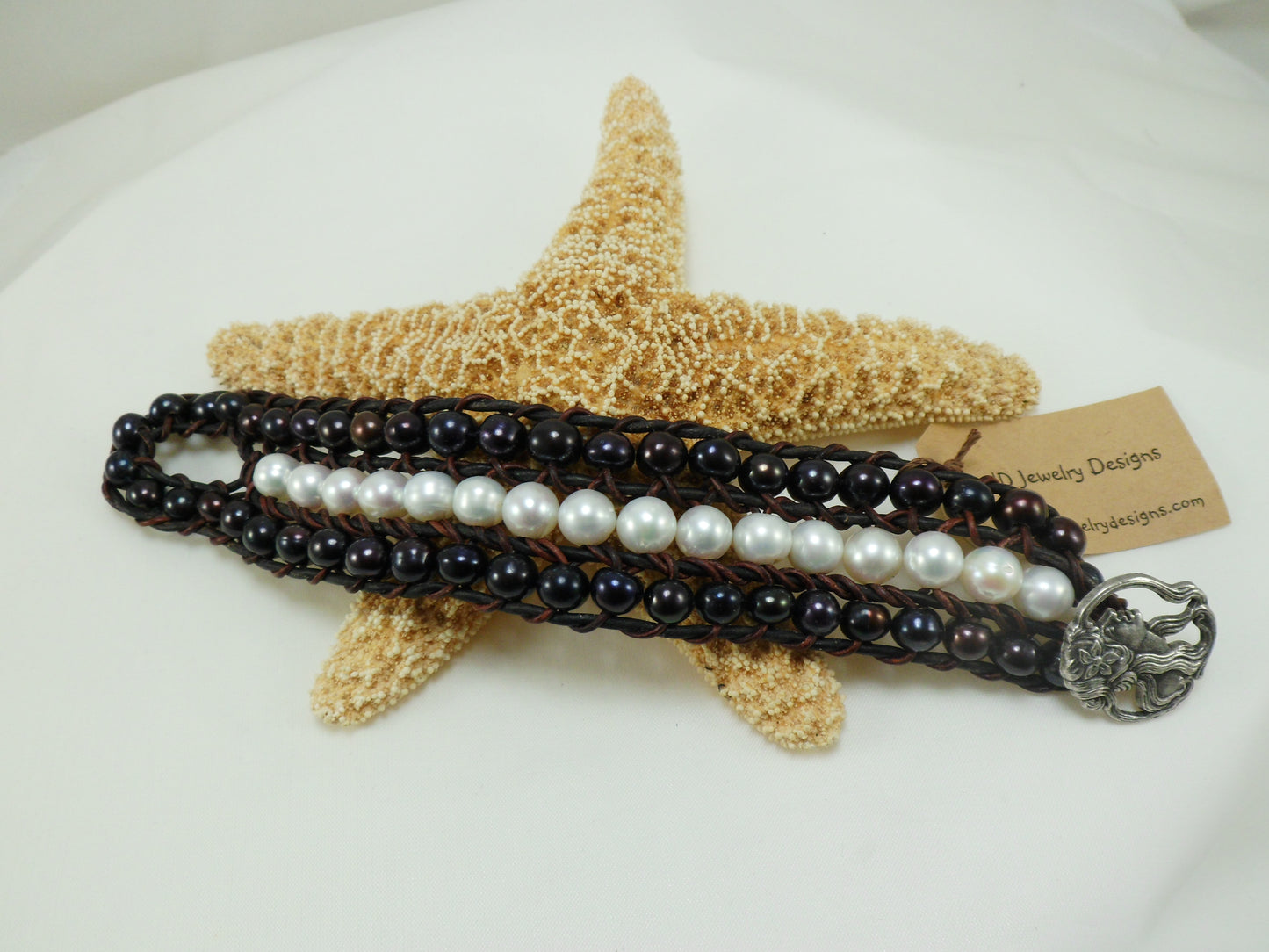 Braided Freshwater Pearl Leather Bracelet,wrap Bracelet