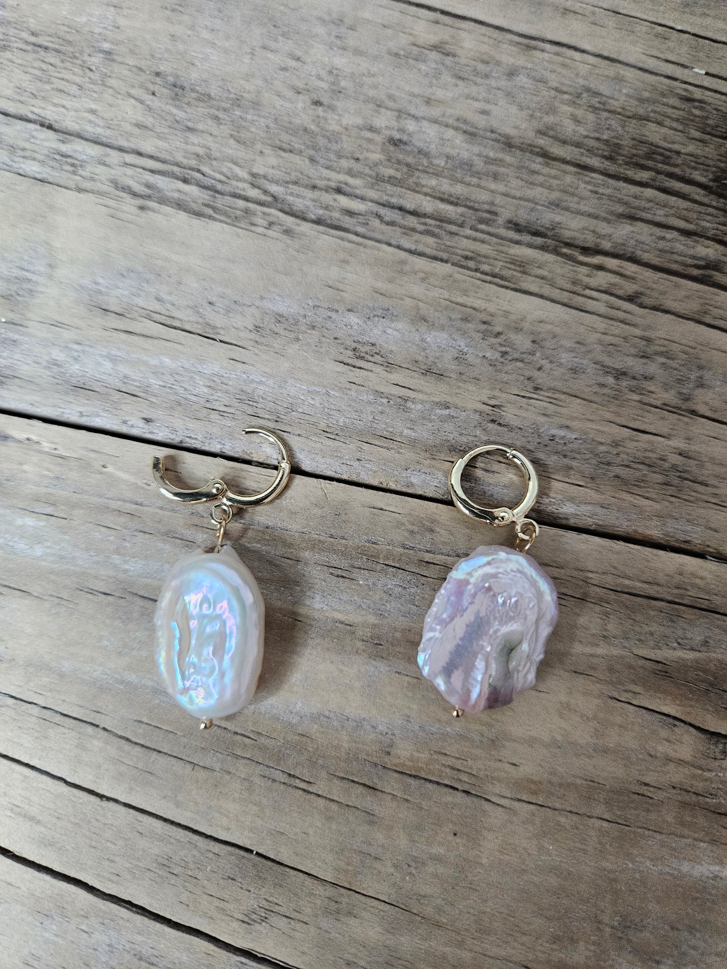 Baroque Freshwater Pearl Gold Filled Dangle Earrings
