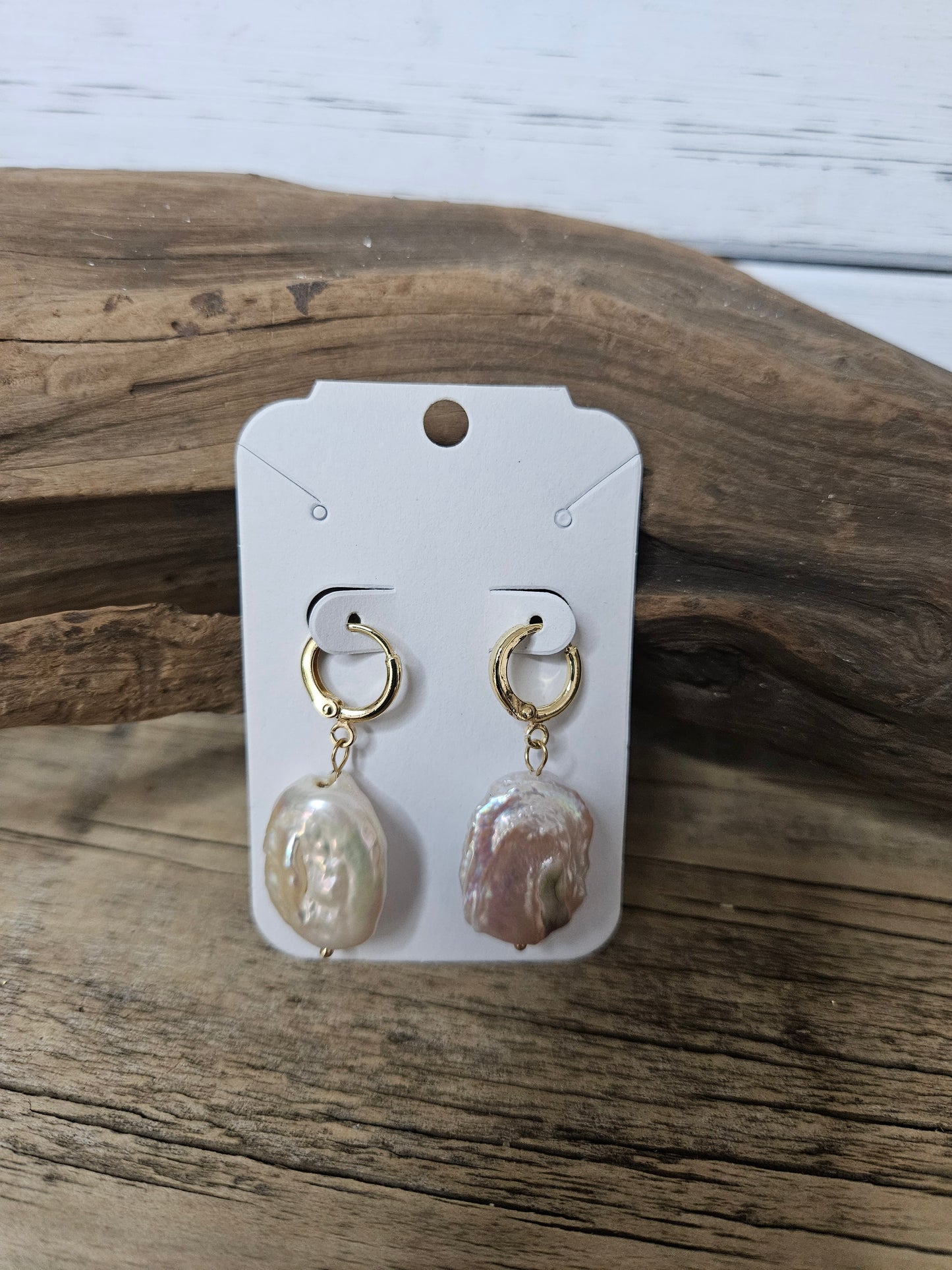 Baroque Freshwater Pearl Gold Filled Dangle Earrings