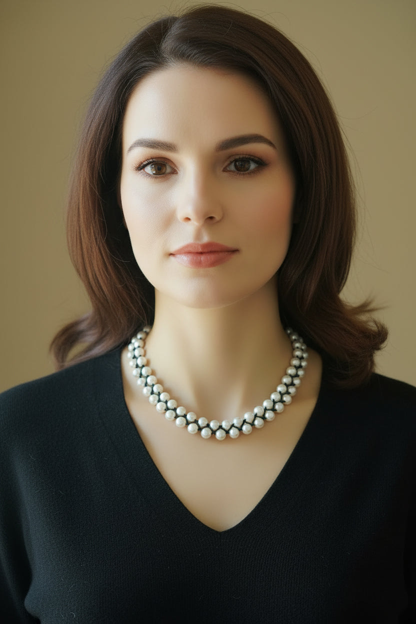 braided pearl necklace