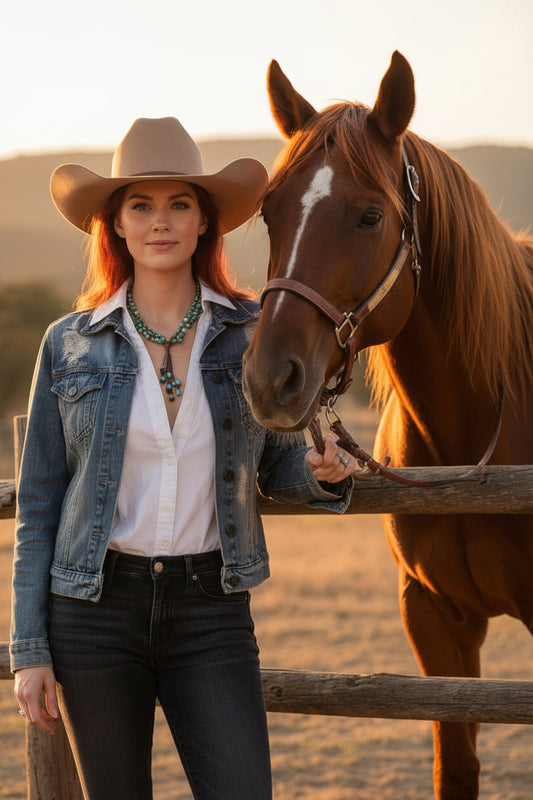 Leather Tassel Necklace: Boho Turquoise African Jasper Stone