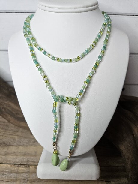 Bohemian Sea Green Wrap Necklace