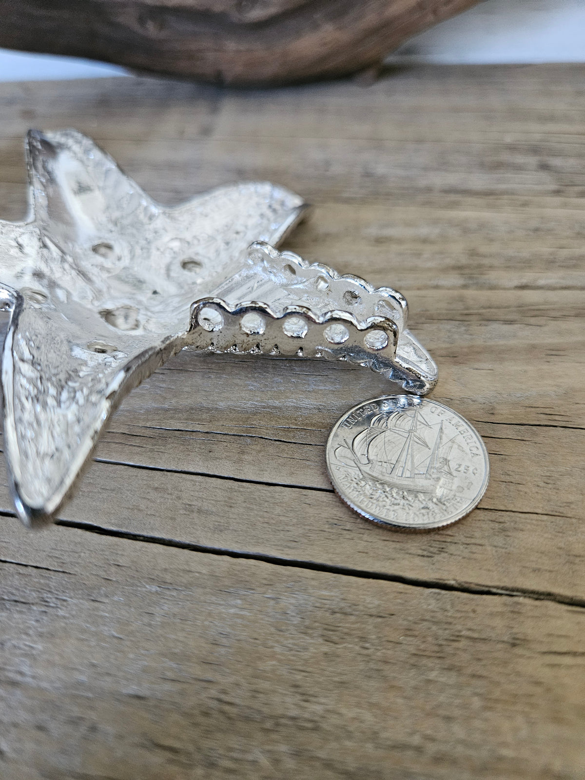 Silver Plated Large Starfish Pendent