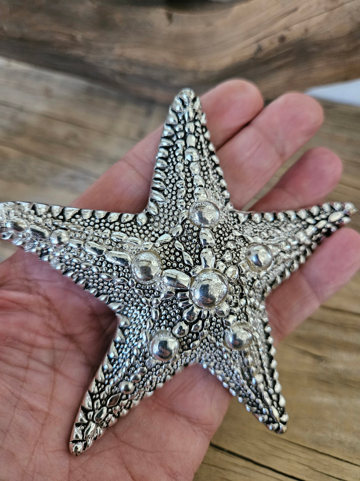Silver Plated Large Starfish Pendent