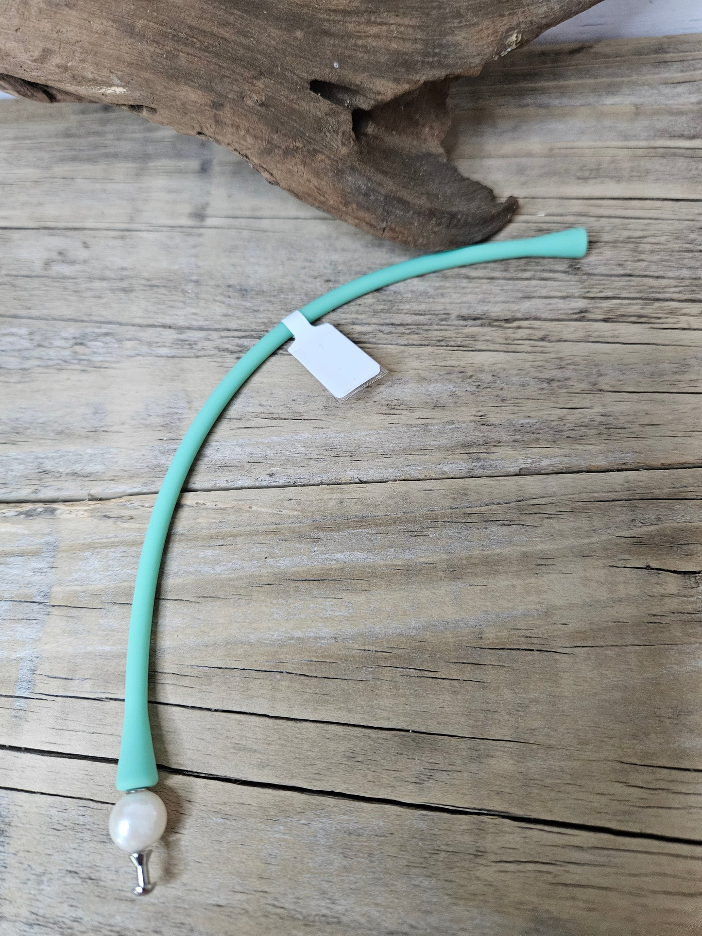 Sea Green Silicone Stretchy Freshwater Pearl Bracelet